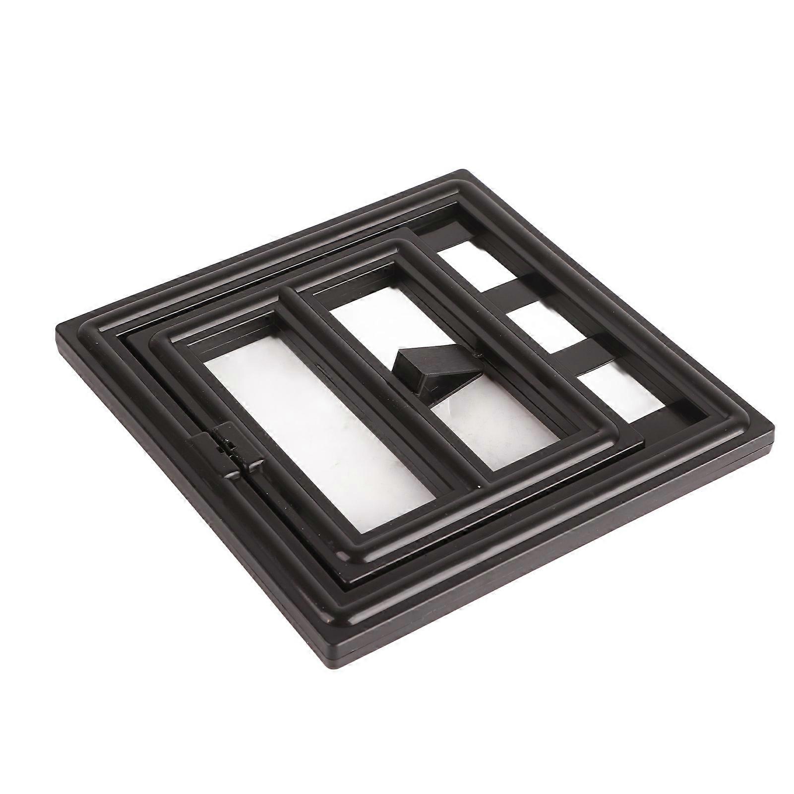 Dog Screen Door Mosquito Repelling Double Magnet Pet Screen Sliding Door with Locking Piece for Dog Cat Black S