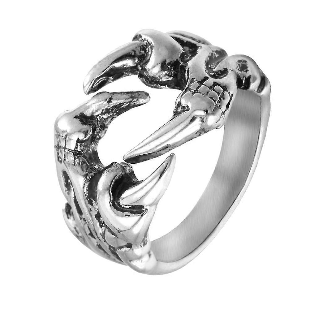 Men Rings Punk Style Finger Ring Open Design Silver Alloy 1Pack