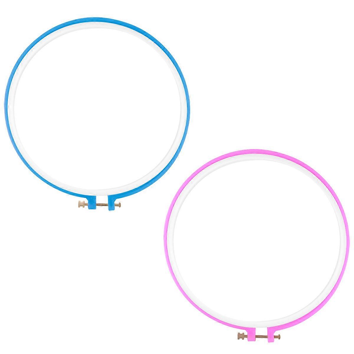 מעמד מסגרת רקמה תפר צולב DIY 24 ס"מ x 24 ס"מ x 1 ס"מ חומר סינטטי להווה נותן בנות 2 יחידות