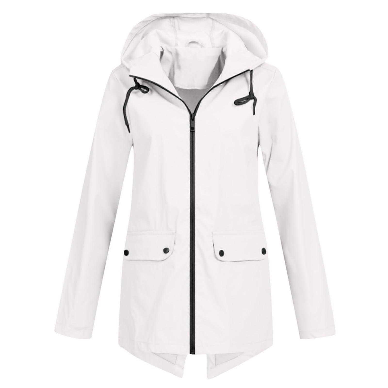 Rain Jacket Women's Breathable Windbreaker Rain Parka Large Sizes Transition Jacket