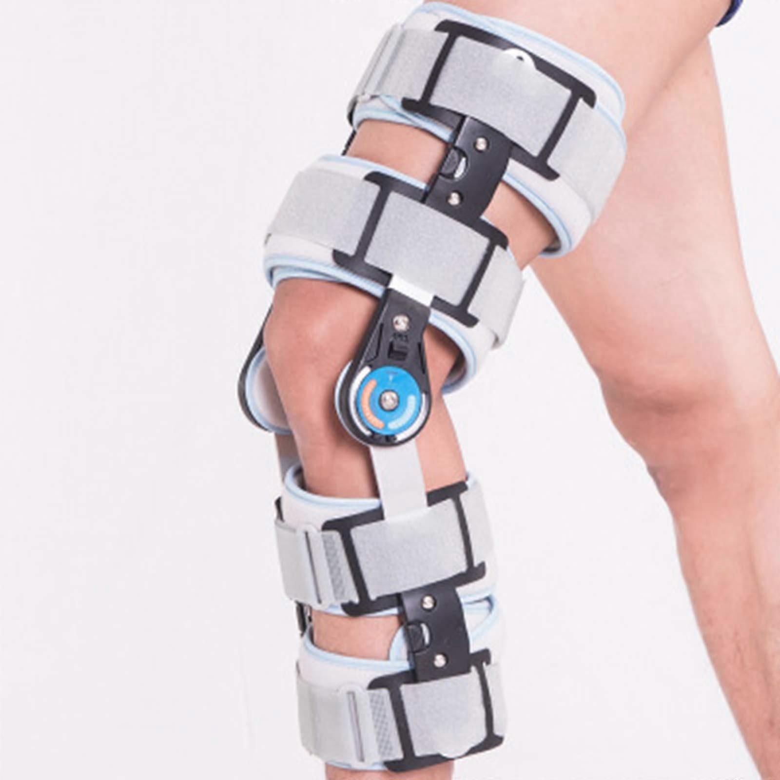 Adjustable Knee Joint Fixation Brace with Hinge for Fracture , Knee Orthosis with Lock, Hinge Angle Bracket Made of Aluminum Alloy