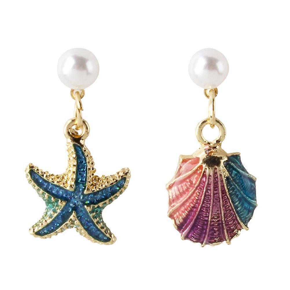 Here's a polished and engaging product description for these earrings, optimized for e commerce platforms:
**Fashion Alloy Shell Earrings for