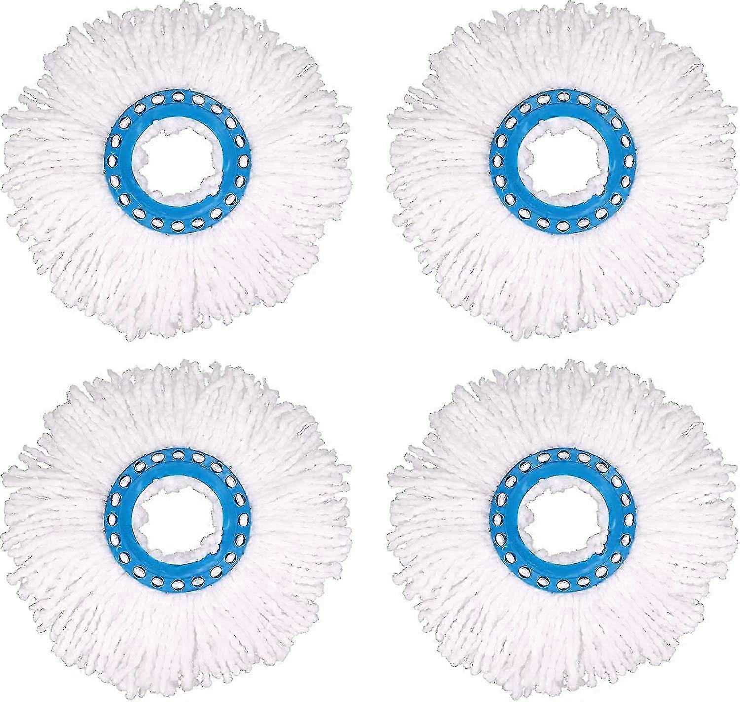 4pcs Microfiber Mop Heads, Round Replacement Mop Heads with 360�� Rotation (16cm diameter)