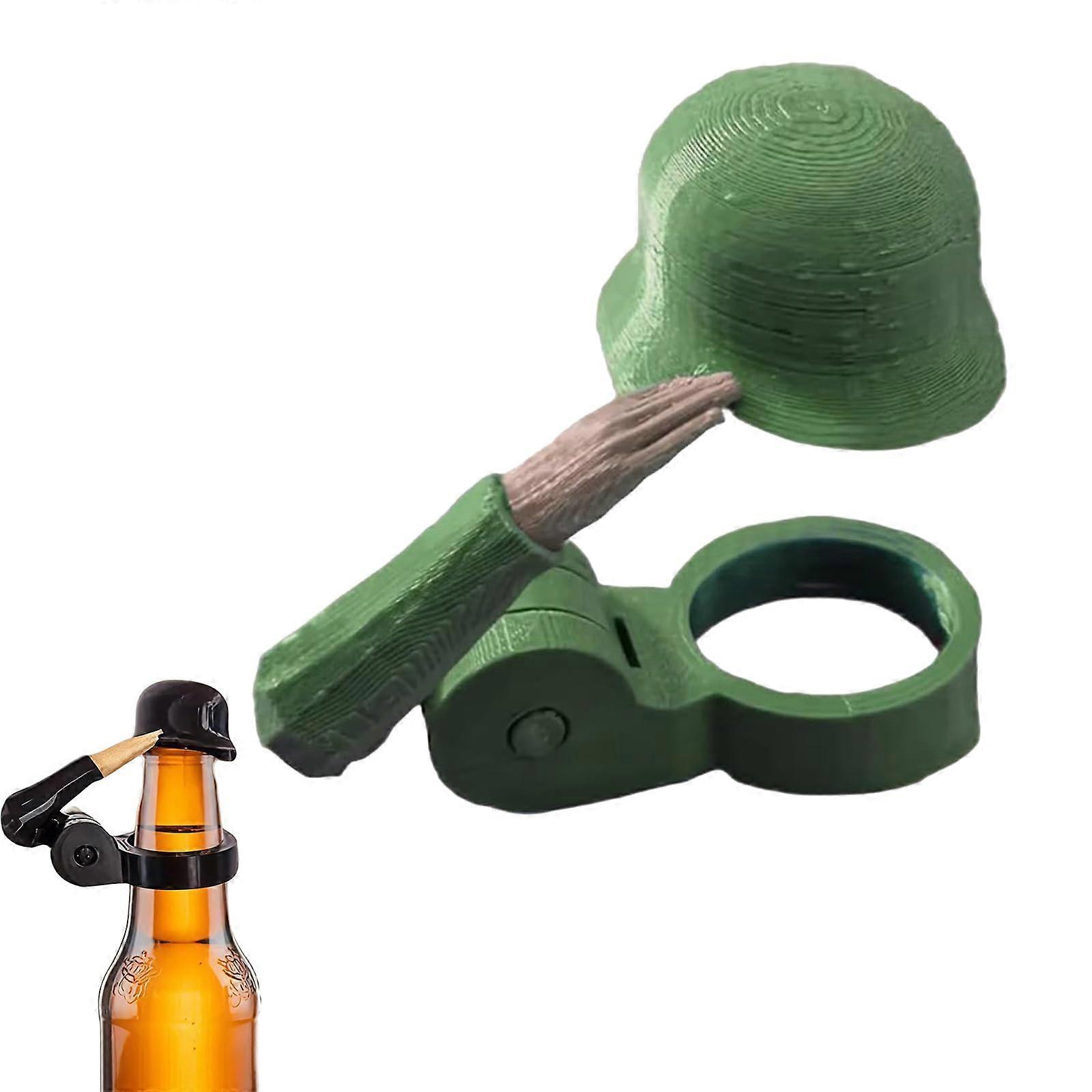 Soldier Salute Beer Bottle Helmet – Reusable Novelty Decorative Cap for Beer Bottle Protection