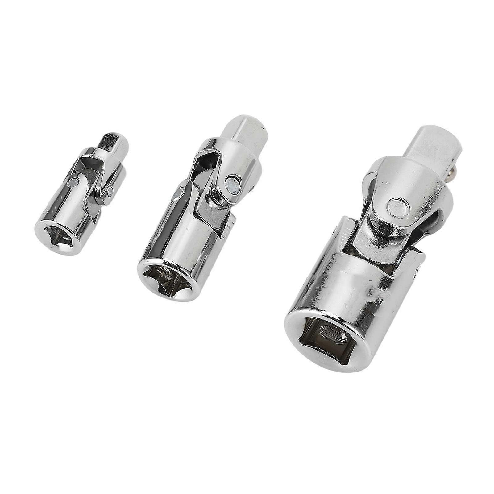 3 Piece Socket Adapter Set Rotary Universal Joint Set for Drill Ratchet 1/4' 3/8' 1/2'