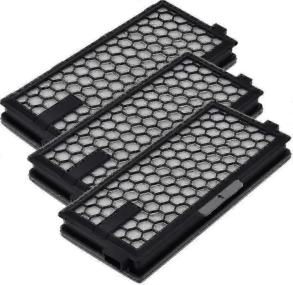 3-Piece Replacement Filters Compatible with Certain Miele Vacuum Models including S4000, S5000, S6000, S8000, and Others, Complete C2, C3, C