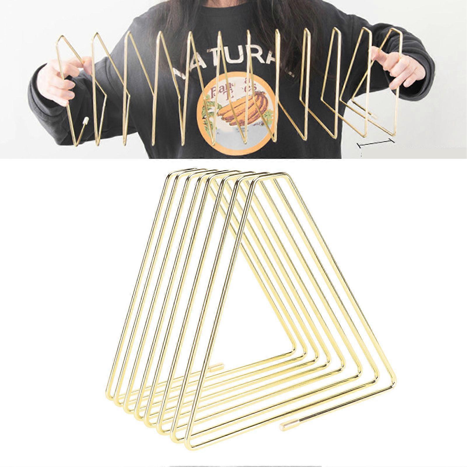 Retractable Book Ends 1.0 to 2.6in Spacing Triangular Electroplated Metal Book Stoppers for Family Office Dormitory Gold 