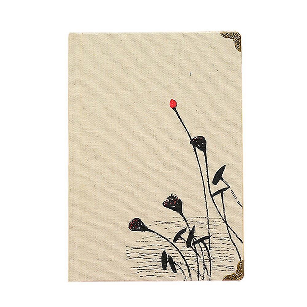 Linen Cloth Notebook, Hardcover Notebook With Blank Ruled Paper, Diary, Composition Notebook-Style 3