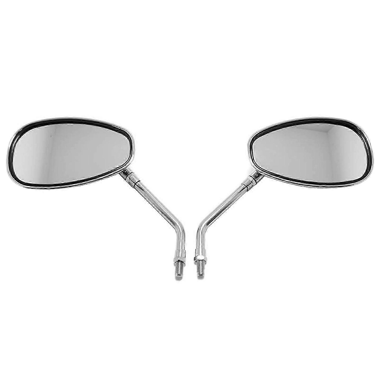 2PCS Electroplated Rust Proof Clear Surface Handlebar Rear View Side Mirror for Motorbike