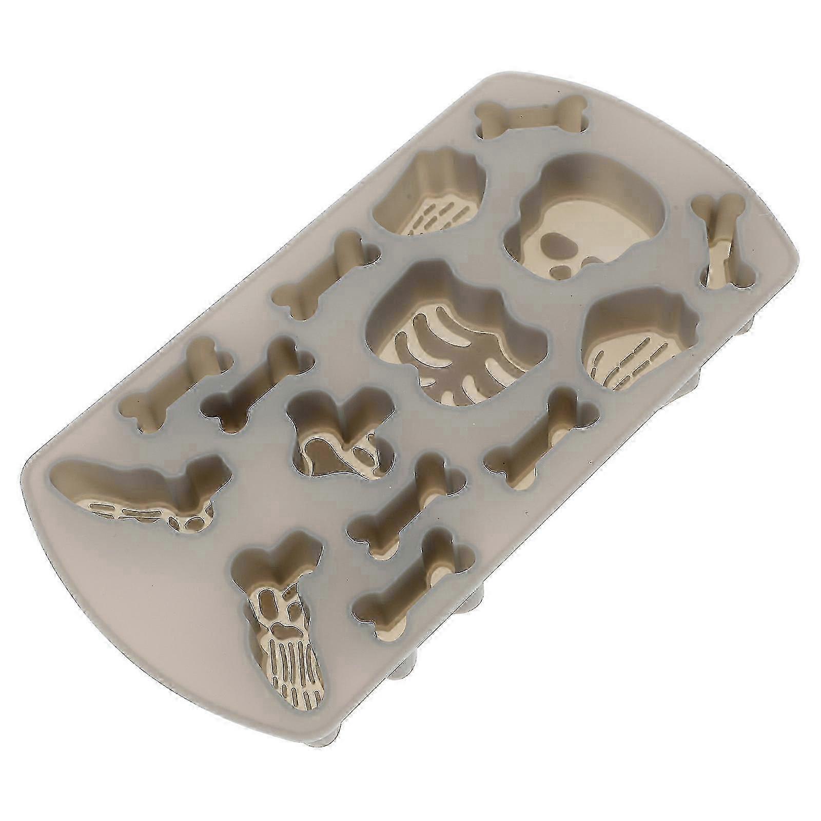 Creative Halloween Silicone Baking Molds for Human Skeleton Designs (Dark Grey)