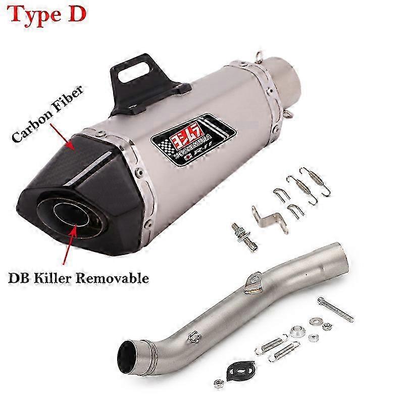 Motorcycle Exhaust System for a Brand Model Z750, Carbon Fiber Silencer, Modified Mid-Link Pipe, DB Killer, GP, 2007 - 2014