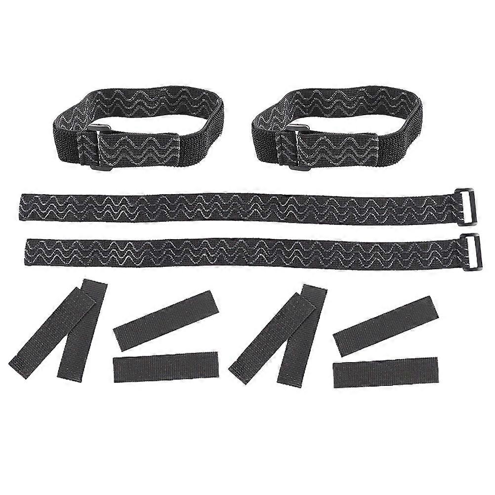 Anti-Loose Shoe Straps With Buckle High Boots Fixing Straps Adjustable Black 41.8x2.5cm 2 Sets