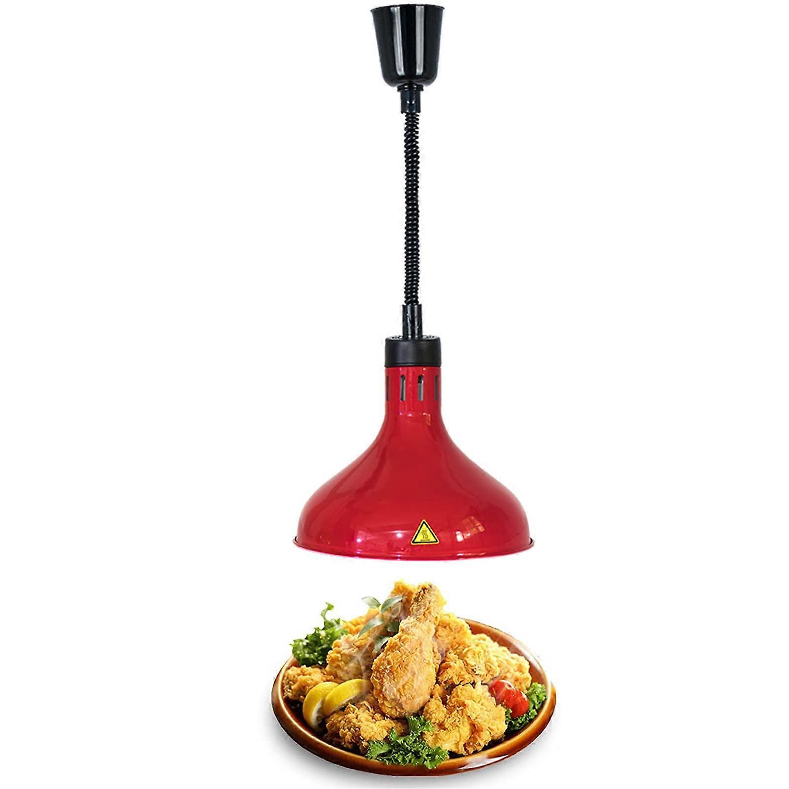 Food Heat Lamp Infrared Food Warmers Lamp with Telescopic Stand, Adjustable Height, and Durable Material for Dining and Catering