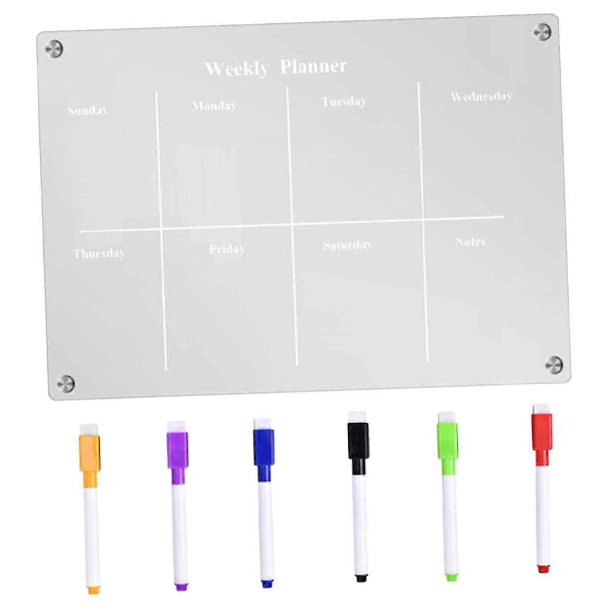 1 Set Magnetic Refrigerator Calendar with Dry Erase Whiteboard for Easy Planning and Organization, Durable and Wipeable for Refrigerator Use