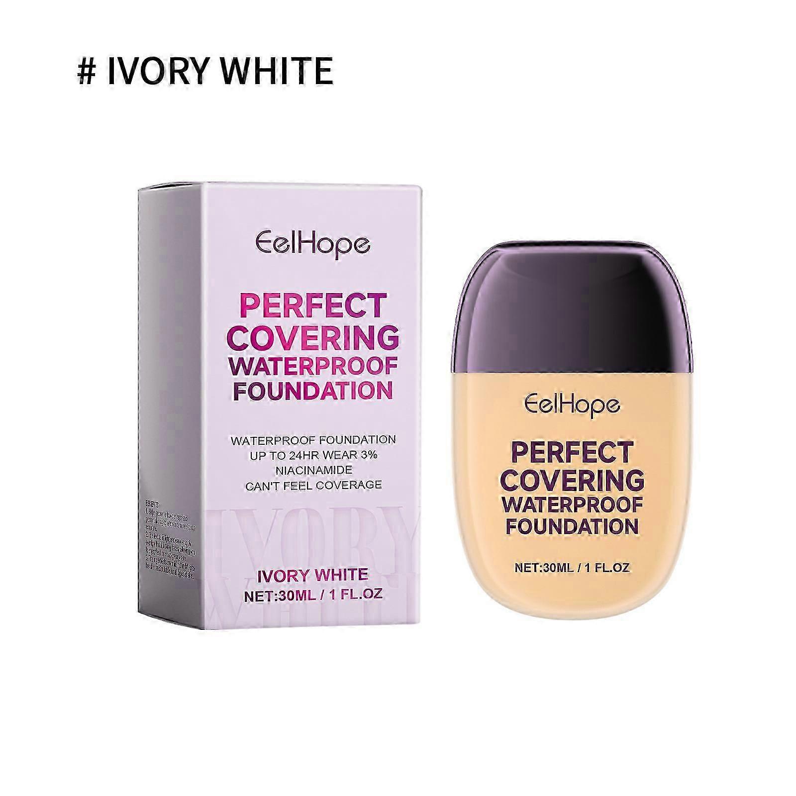 Waterproof Concealer Foundation, Brighten Skin Tone Without Stuck Powder, Refreshing and Moisturizing, Light and Moisturizing Foundation