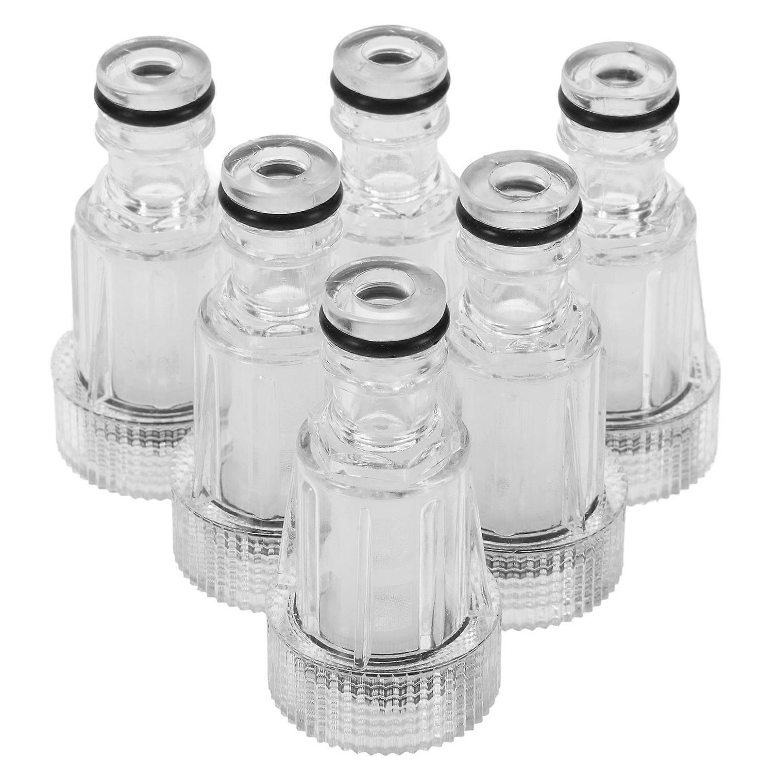 Water Filtration Inlet Filtering Pressure Washer Parts Hose Quick Connect Fitting For Garden Watering PP 6Pack