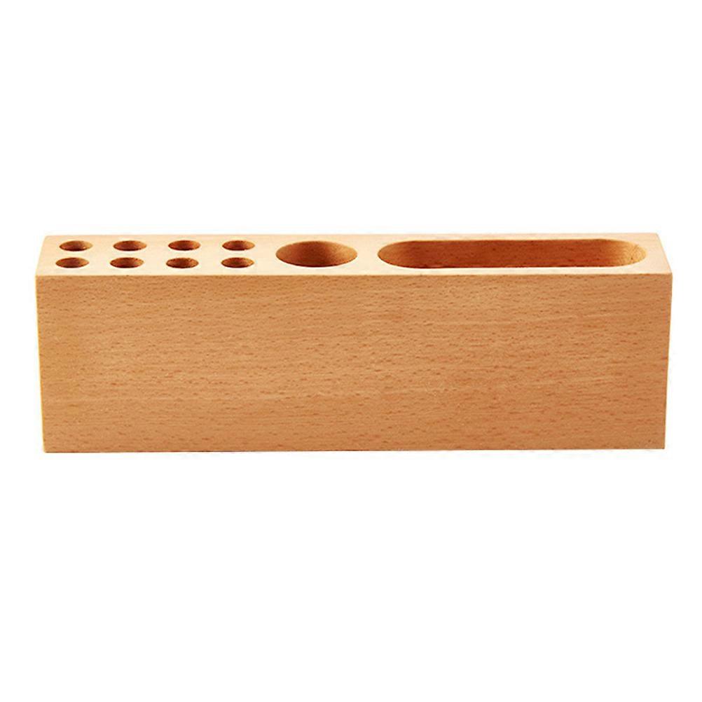 Light Brown Desktop Pen Holder in Synthetic Material for Creative Storage and Organization 4.5x3.5 Inches