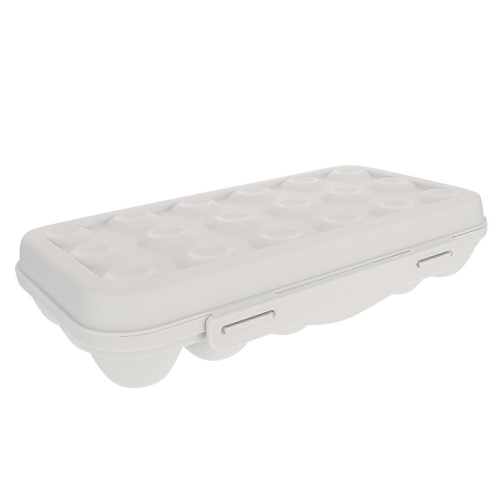 Plastic Egg Carton Multi-Grid Egg Holder Home Use Kitchen Organization Grey 30X15X6.5CM Airtightness 1Set