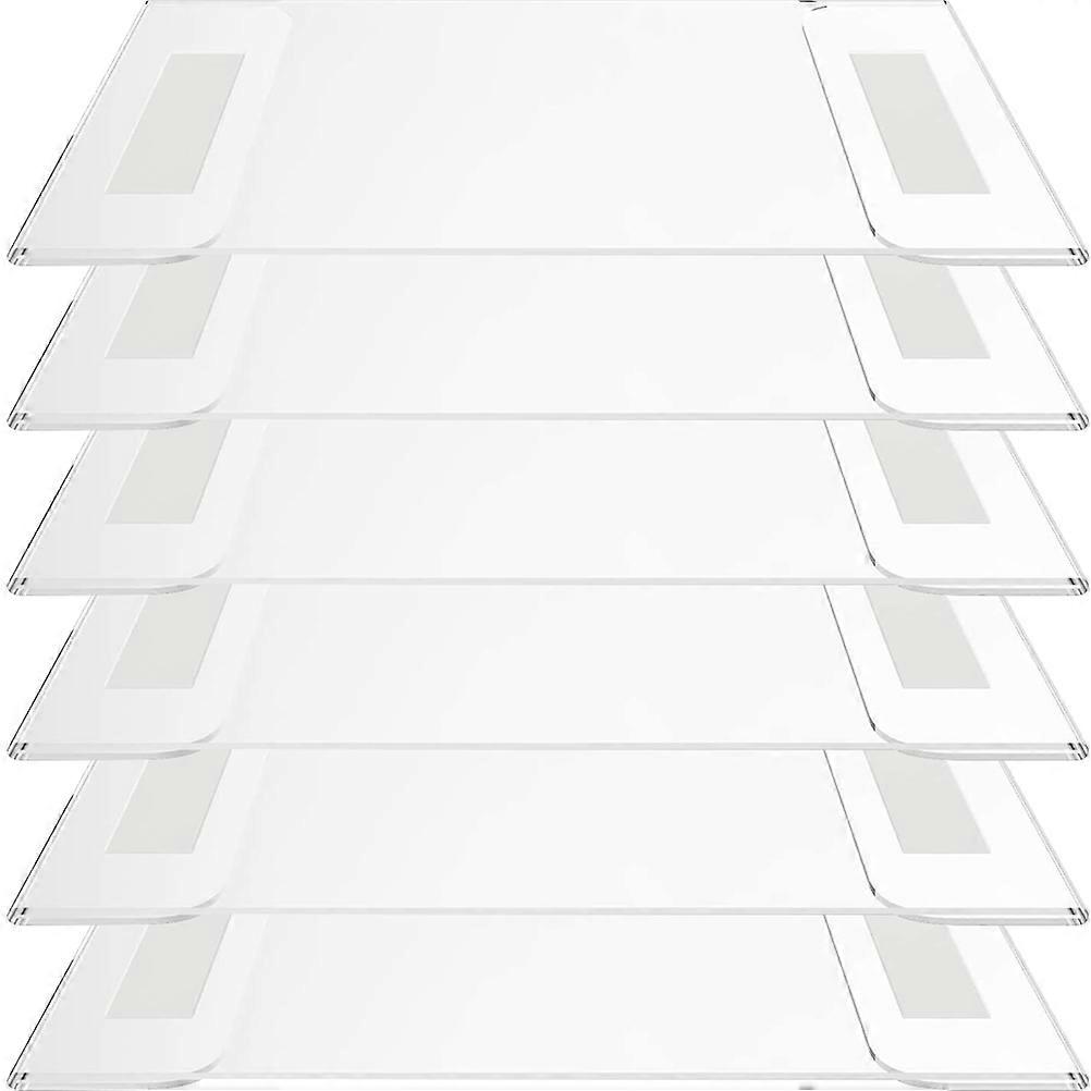 6pcs Clear Acrylic Sign Holders for Menus, Price Labels, and Desktop Display – Tabletop Stands for Restaurants, Offices, and Countertops