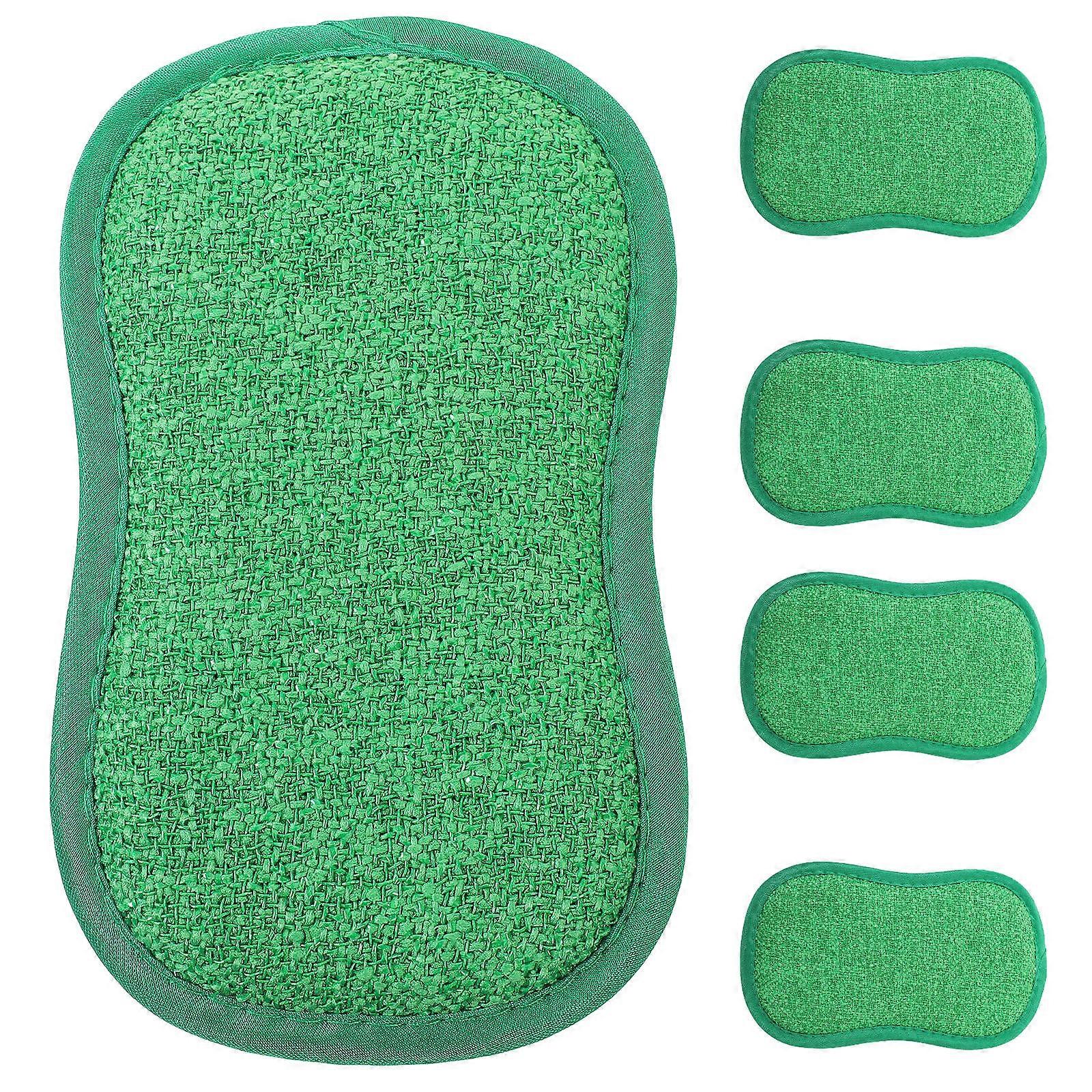 Dual-Sided Scrubbing Sponges For Kitchenware Washing Tools Friends 5Pack