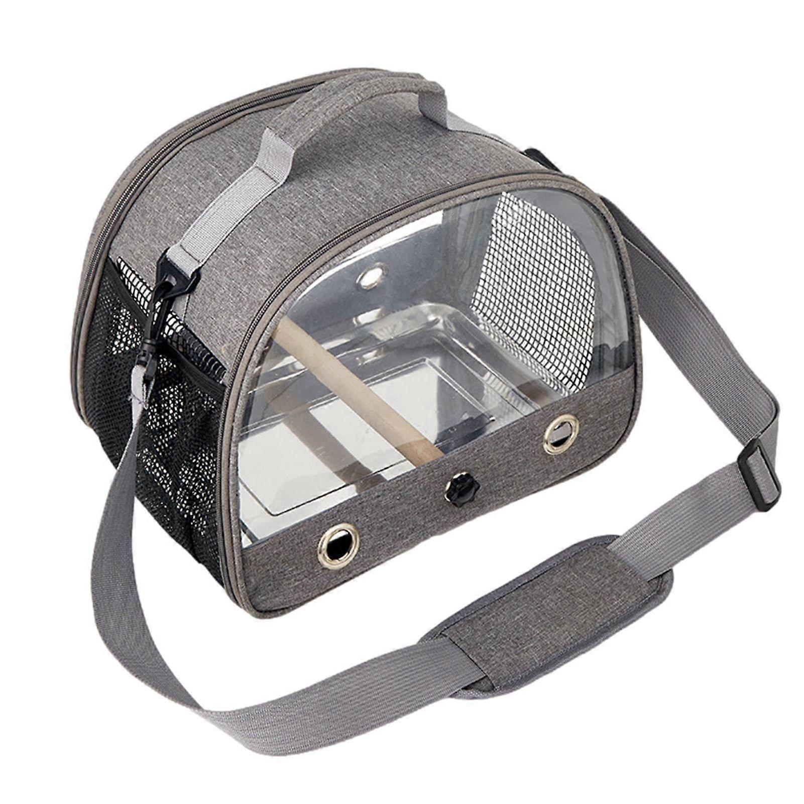 Lightweight Bird Carrier Travel Bag for Parrots, Transparent Breathable Compact Design, Ideal for Traveling with Birds