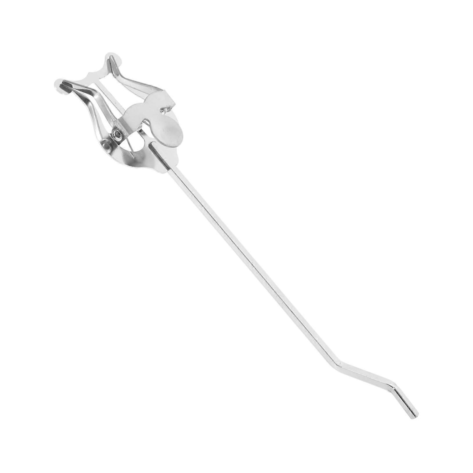 Score Folder LED Stands Euphonium Kit with Lyre Block for Outdoor Rain Drum Tuba Marching Band Instruments in Silver Iron
