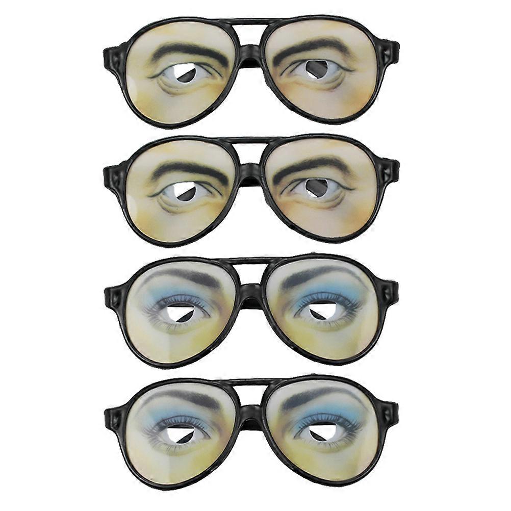 Lustige Brillen Set Imitation Eyes Men and Combination Assorted Color 16X14.5X5.5CM 1Set