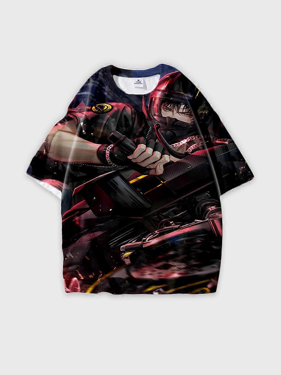 T-shirt col rond Cartoon Motif ample manches courtes JW1097