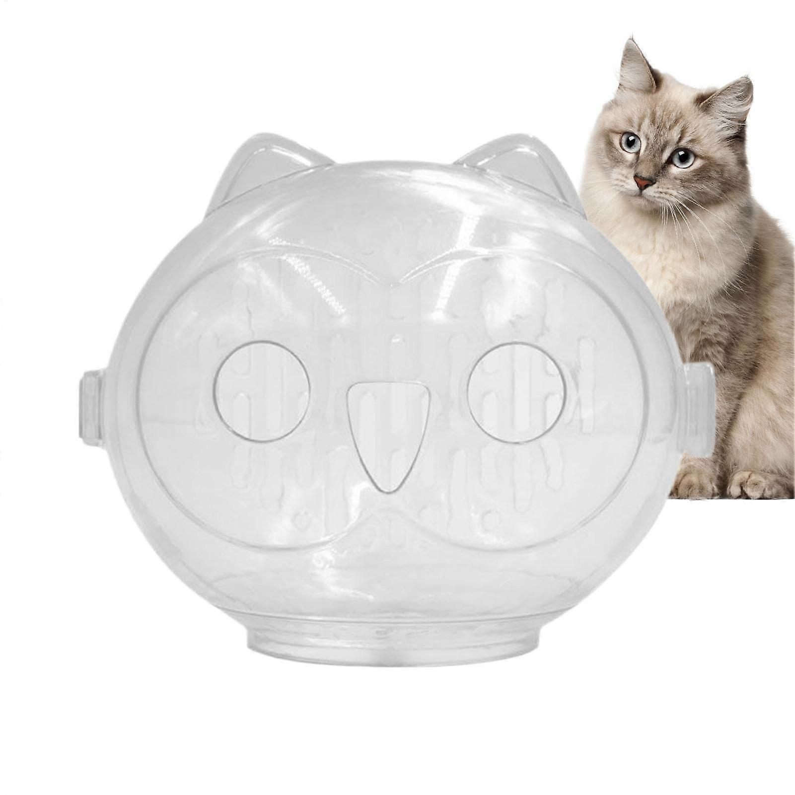 Transparent Cat Muzzle, AntiBite Breathable Grooming Muzzle  Lightweight Pet Head Cover