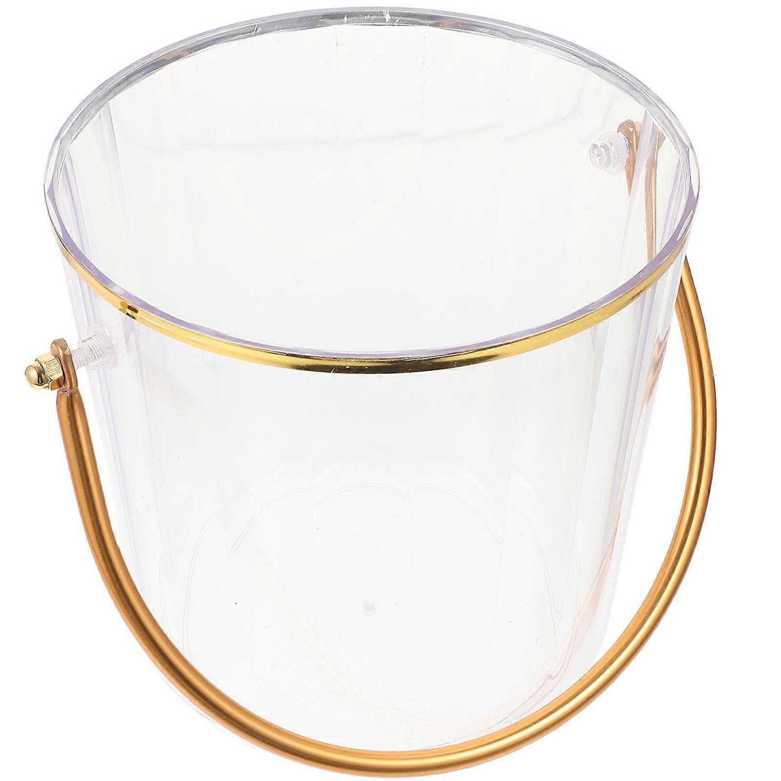 Plastic Party Tub Multi Function Bucket Clear Plastic Bucket For Beach Party And Hotel 16X15.5X13.5CM 1Set