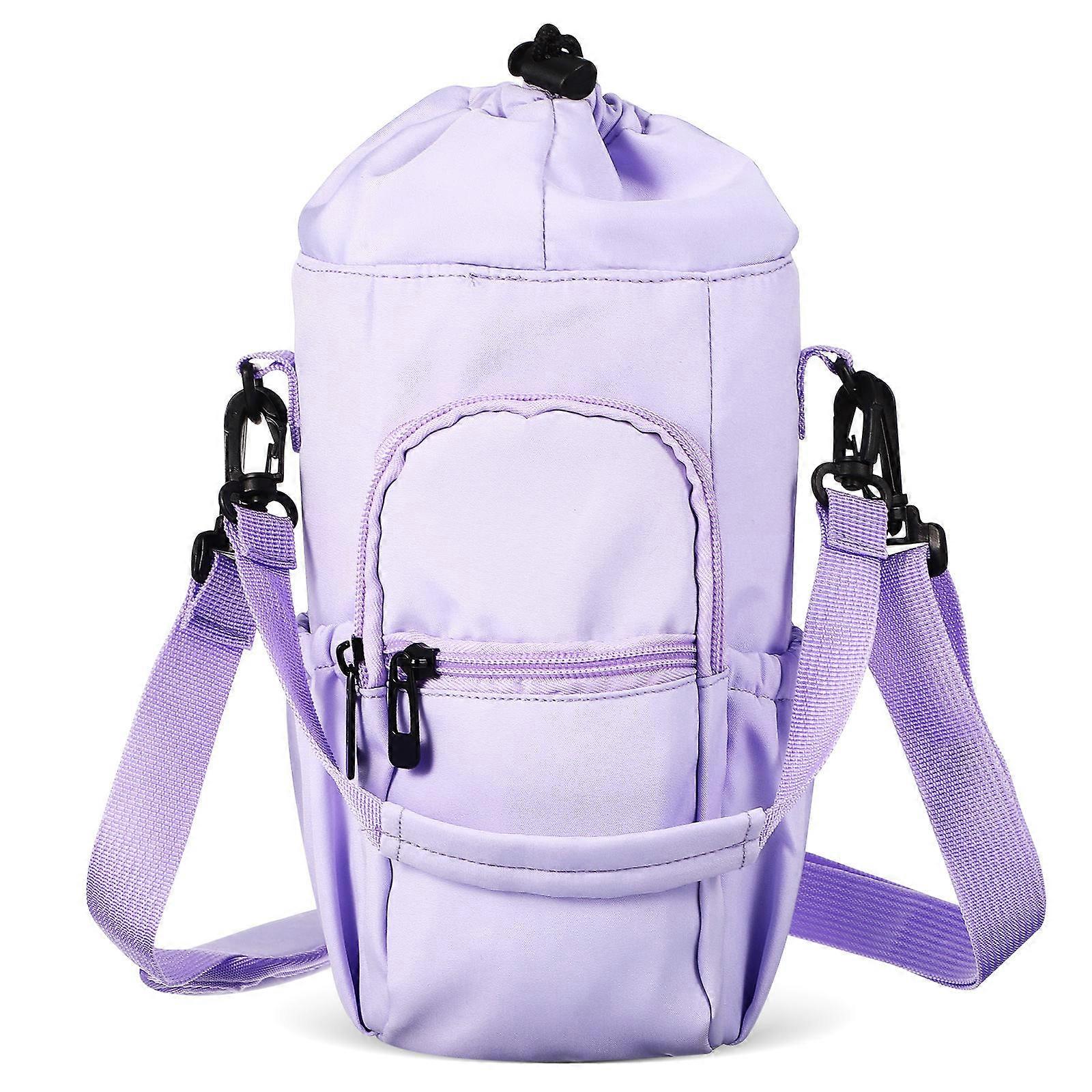 Insulated Portable Water Bottle Pouch with Drawstring Closure for Outdoor Activities Hiking Camping and Various Water Containers