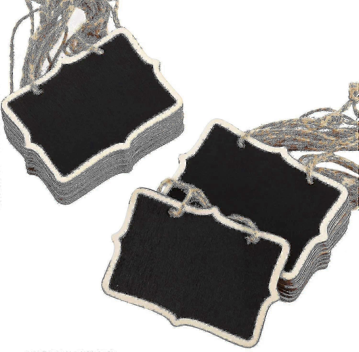 黒板タグハンギング木製黒板の看板 3.35 X 2.36インチミニウッド