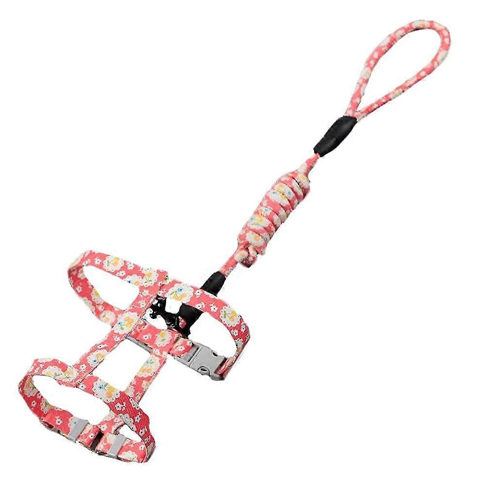 Pet Harness Set for Cats with Hand Holding Rope, Small Dog Traction Leash, Pink, Medium Size, Durable Material