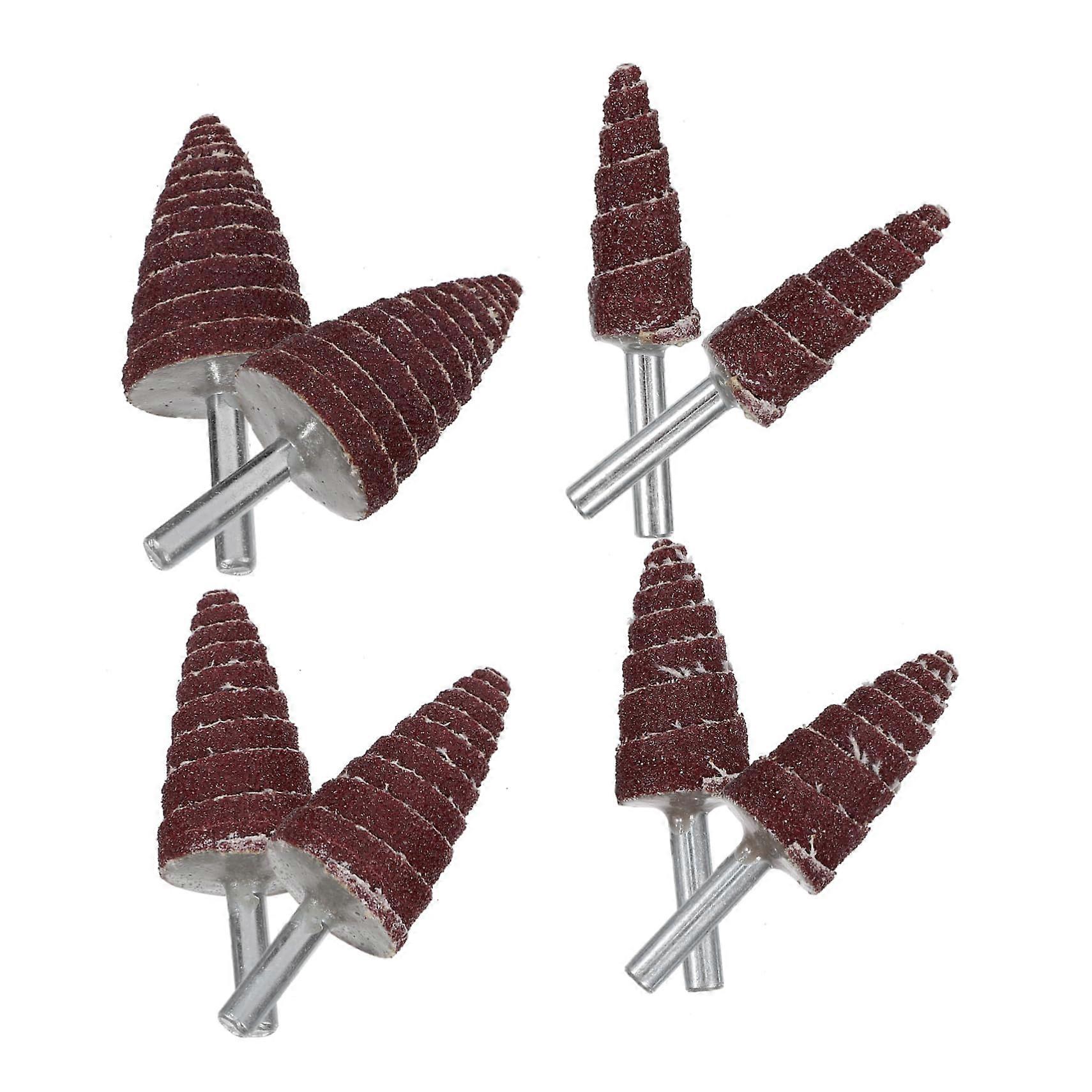8 Piece Small Flap Wheels Set - 80mm Red Sanding Discs for Rotary Tools - Abrasive Lamellar Wheels for Wood and Metal