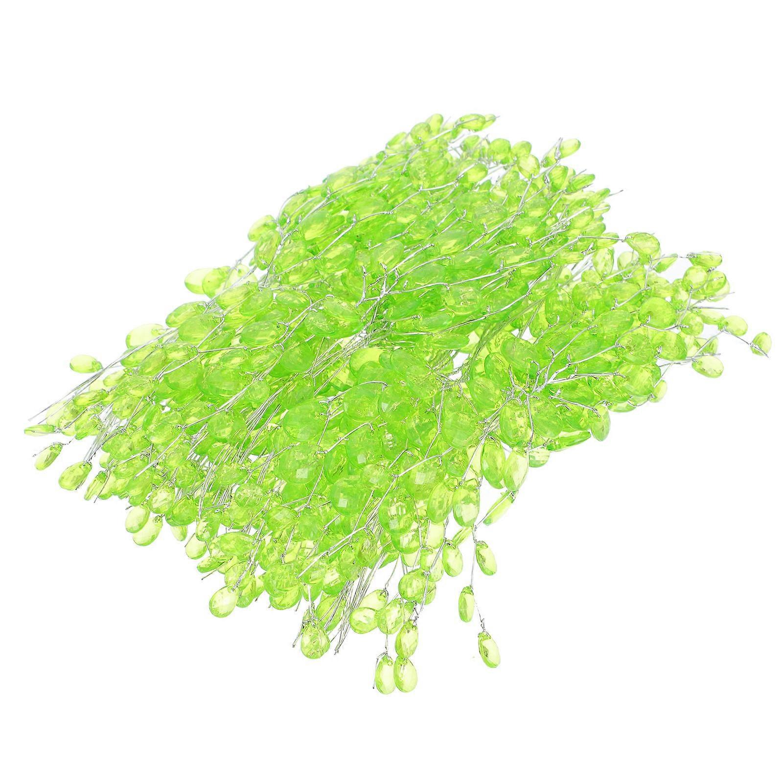 50pcs DIY Acrylic Flower Branch for Decor Green Color Durable and Sturdy Bent into Various Shapes