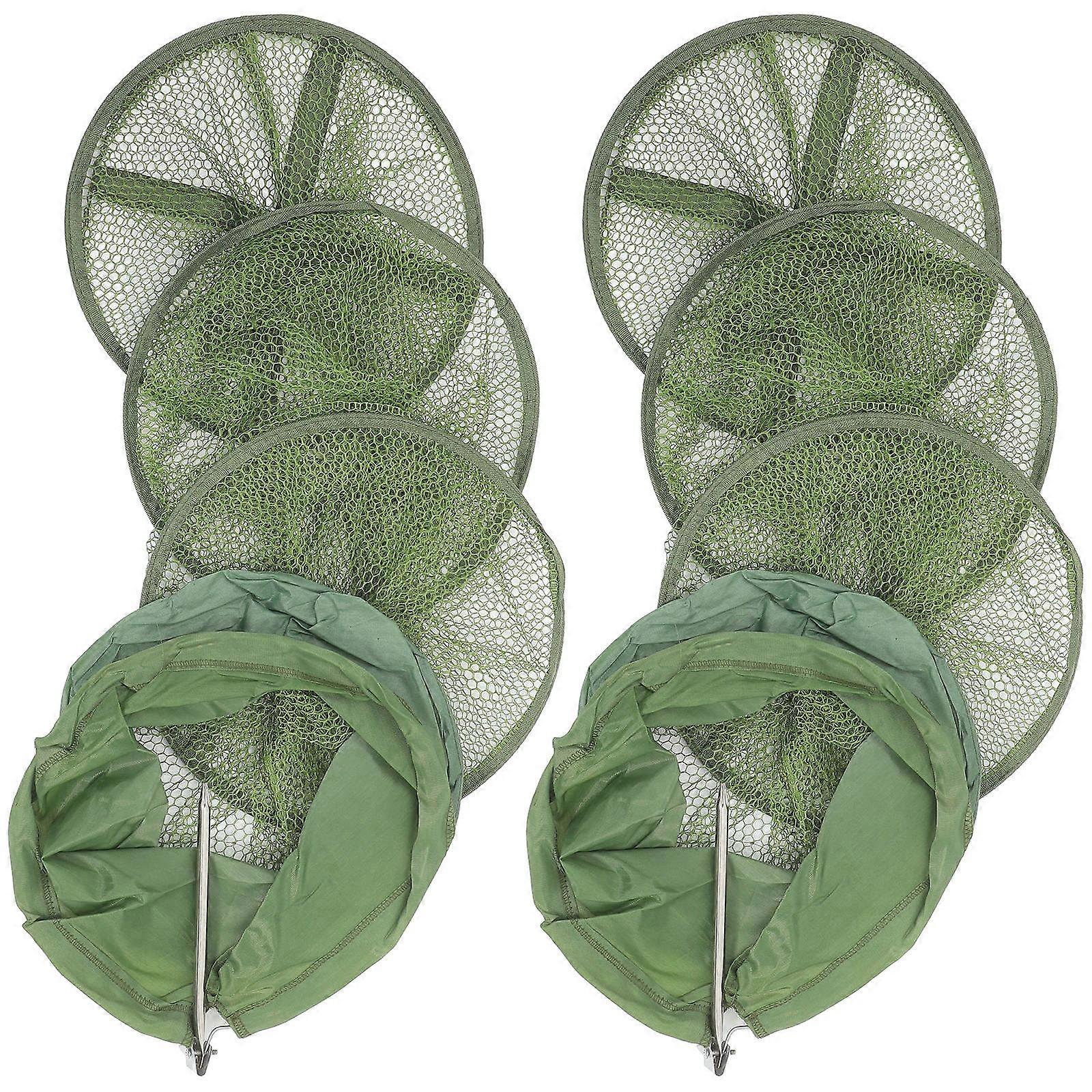Green Compact Folding Fish Trap Net – Portable Fishing Accessory for and Storage