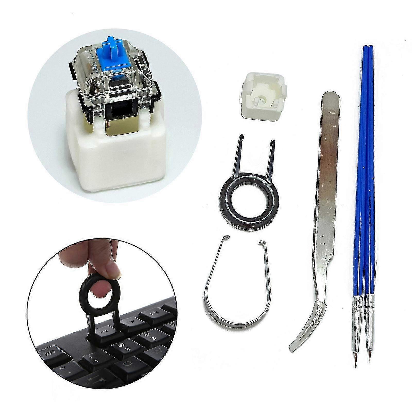 ZENGO Switch Removal Opener Keycaps Puller For Cherry Mechanical Keyboard 6pcs/Set