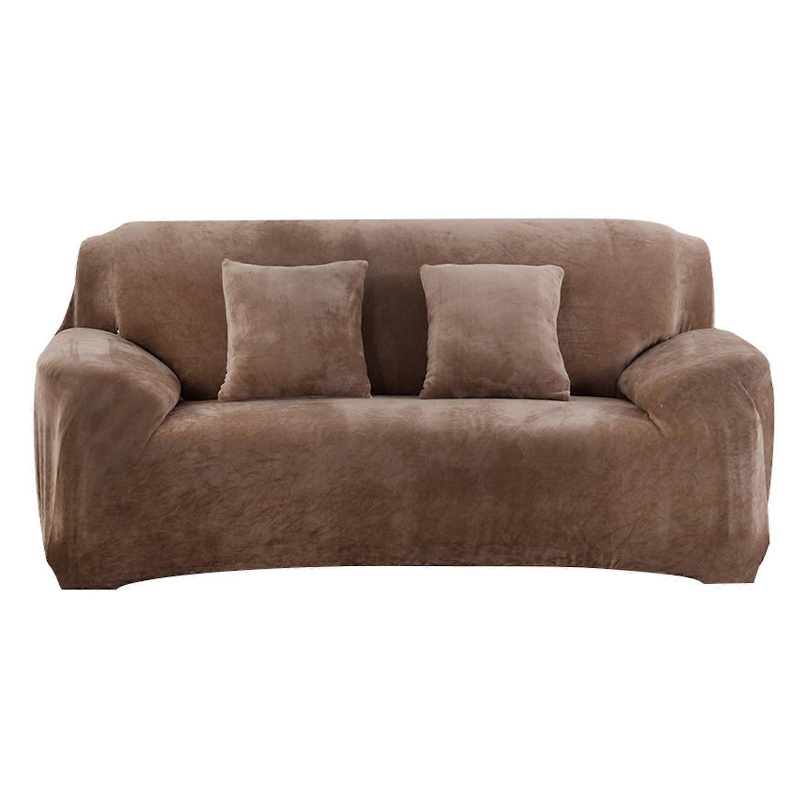 Modern and Simple Sofa Covers for Home, Complete Couch Covers, Plush, Soft and SkinFriendly (Size: 7591 inches, Colour: Camel)