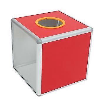 Box For Cards Raffle Ticket Storage Box For Game Nights Aluminum Alloy 9.8×9.8×9.8in 1Set