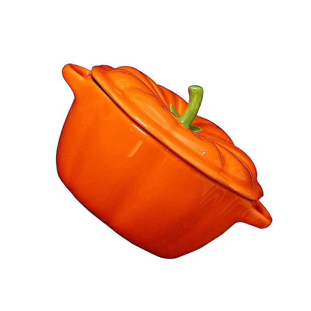 Pumpkin Bowl 1Pcs Orange Ceramic with Material for Kitchen Use