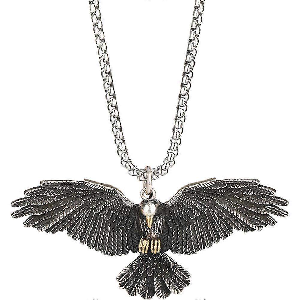 Vintage Punk Eagle Pendant Necklace for Men – Lightweight, Unique Design for Parties, Travel & Daily Wear – Stylish Accessory for a Cool Look