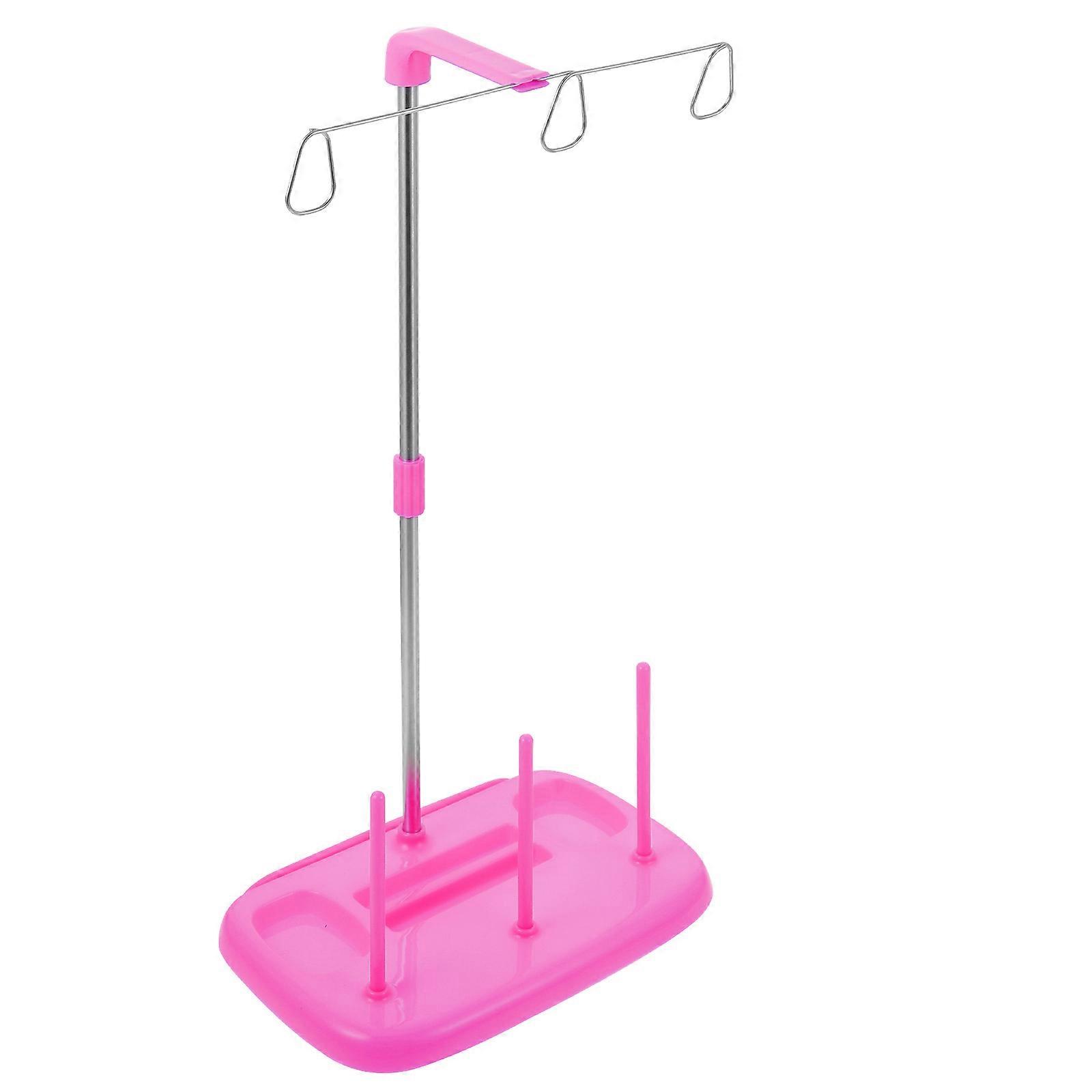 Sewing Machine Thread Spool Holder in Rosy Plastic and Alloy for Quilting and Embroidery
