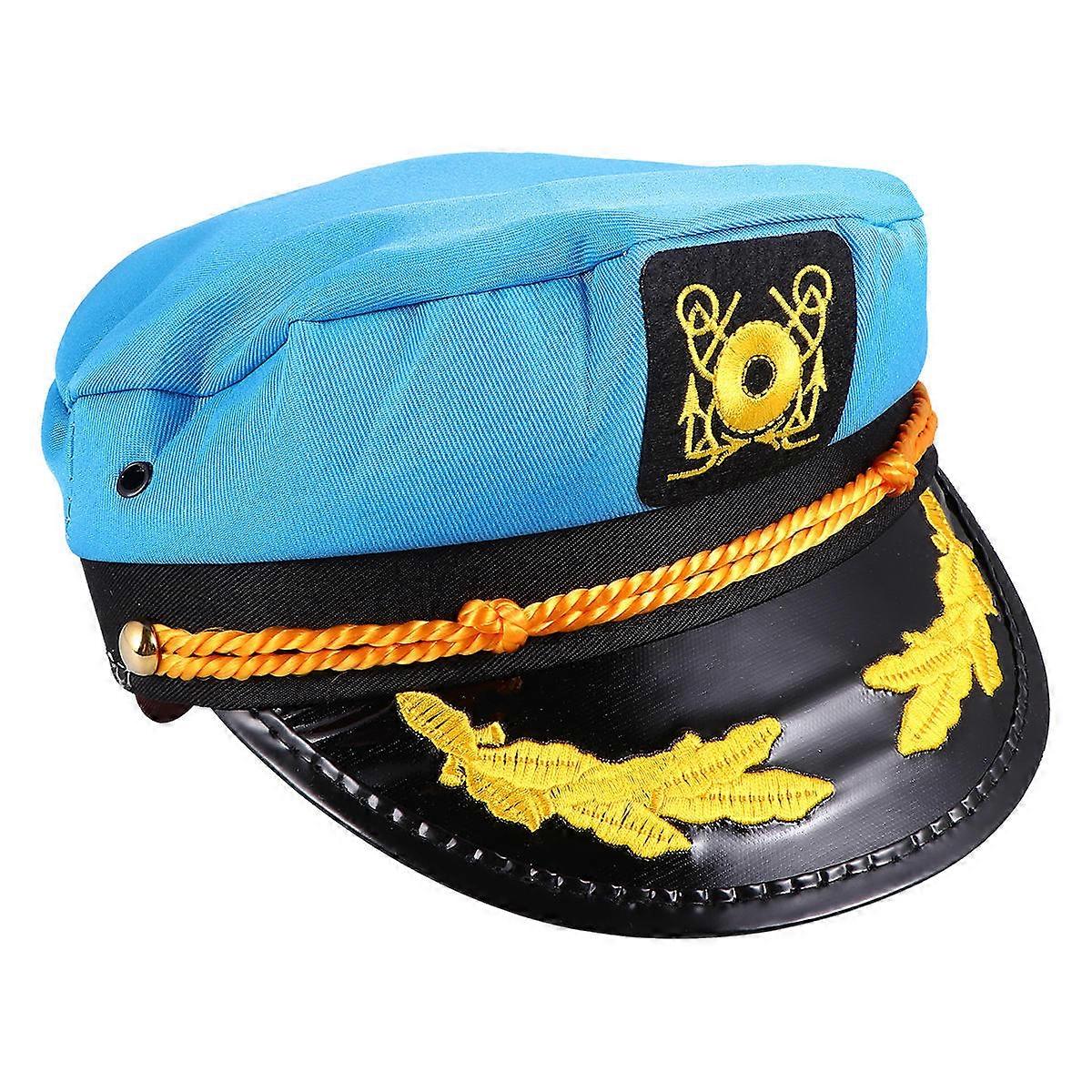 Water Sailor Hat for Decoration Navy Map Performance Blue
