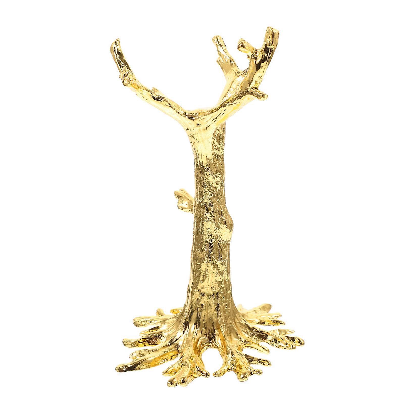Golden Zinc Alloy Crystal Ball Base for Display and Practical 7.87 Inches
