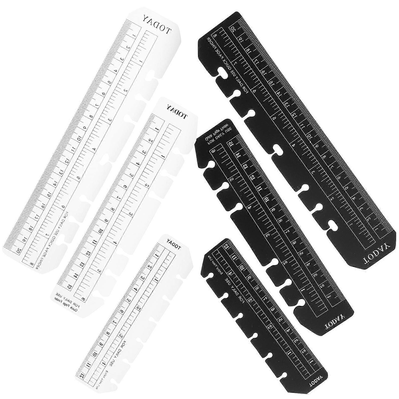 Plastic Planner Bookmark Ruler Reading Mark Student Supplies Transparent 12Pcs