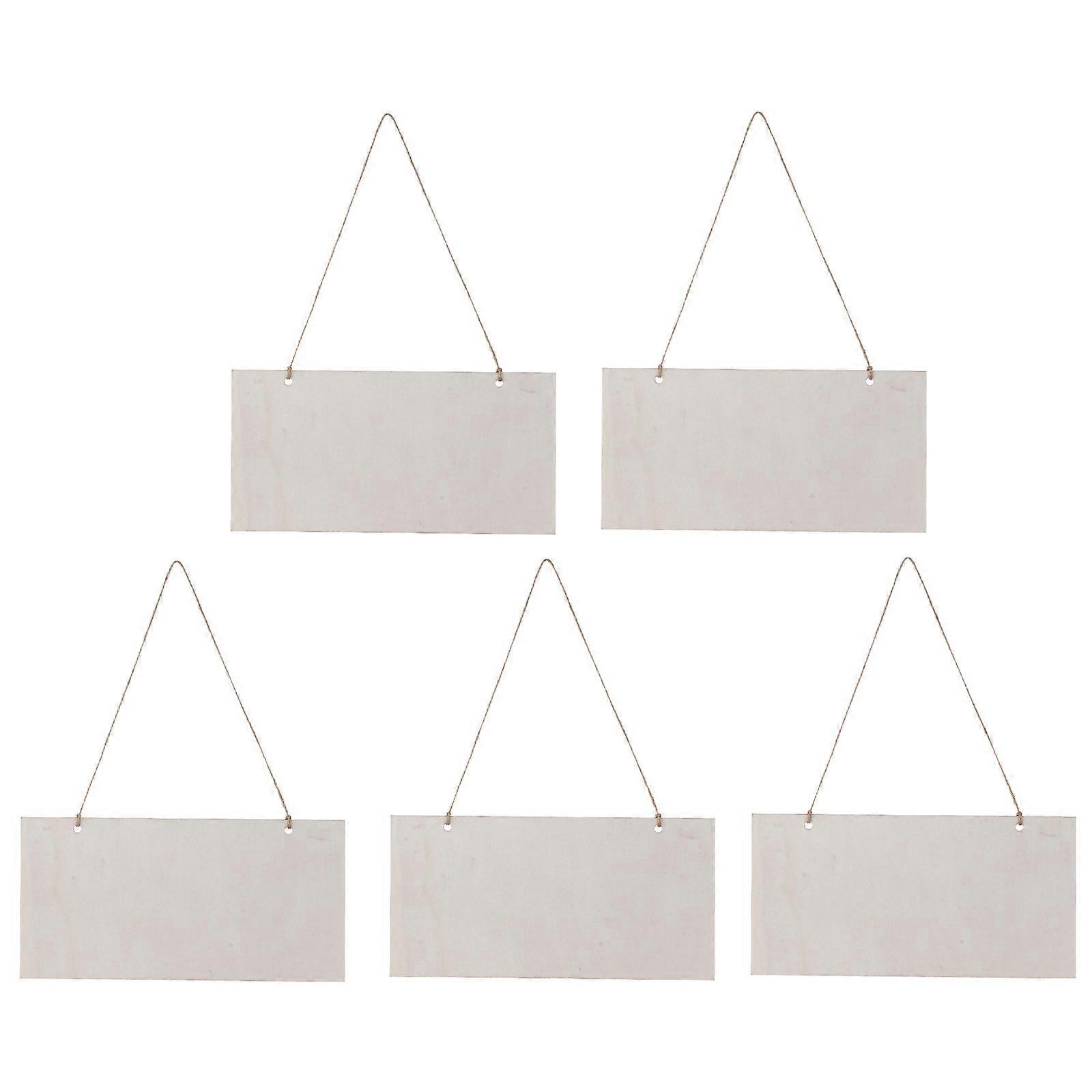 Rectangular Wood Slice DIY Wooden Pendant for Decoration 1Set Included