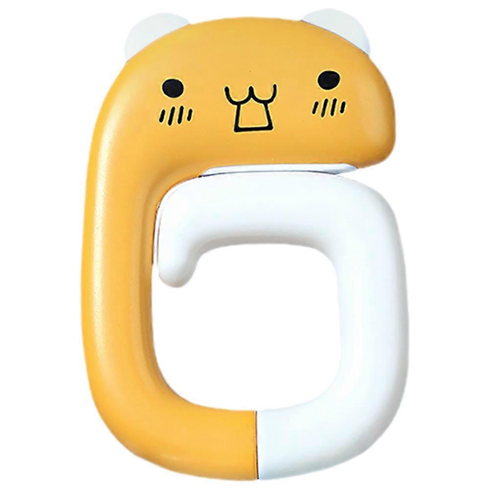 Desk Handbag Hook Purse Hook Yellow 7.5X5Cm Hanging Simple Design 1Pcs