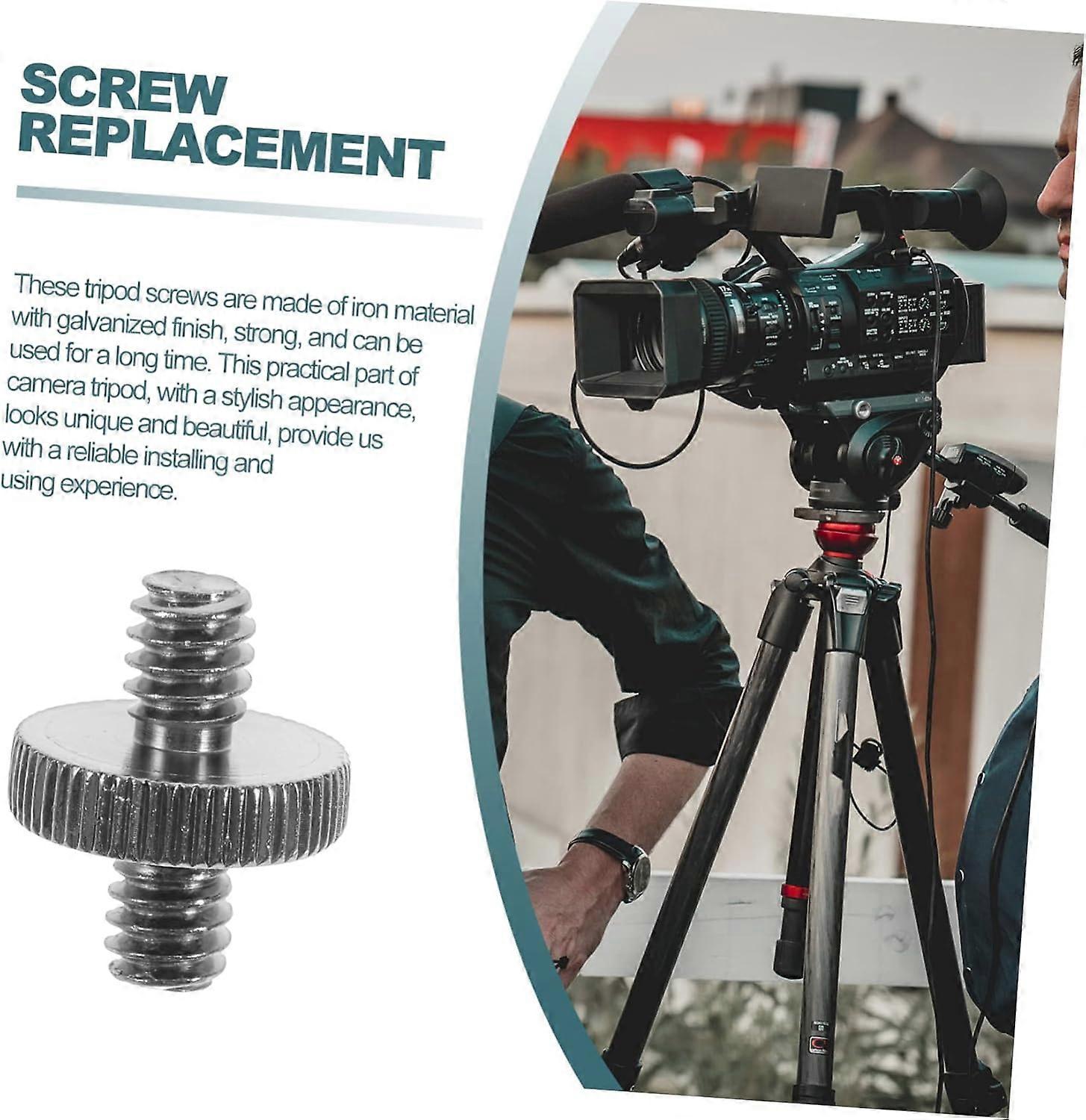 Pack of 10 Camera Mounting Screws, Tripod Screws, Galvanised Iron
