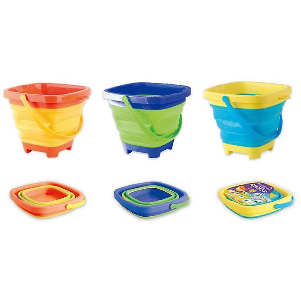 Multifunctional Foldable 2L Beach Sand Bucket 20x17x11cm Plastic