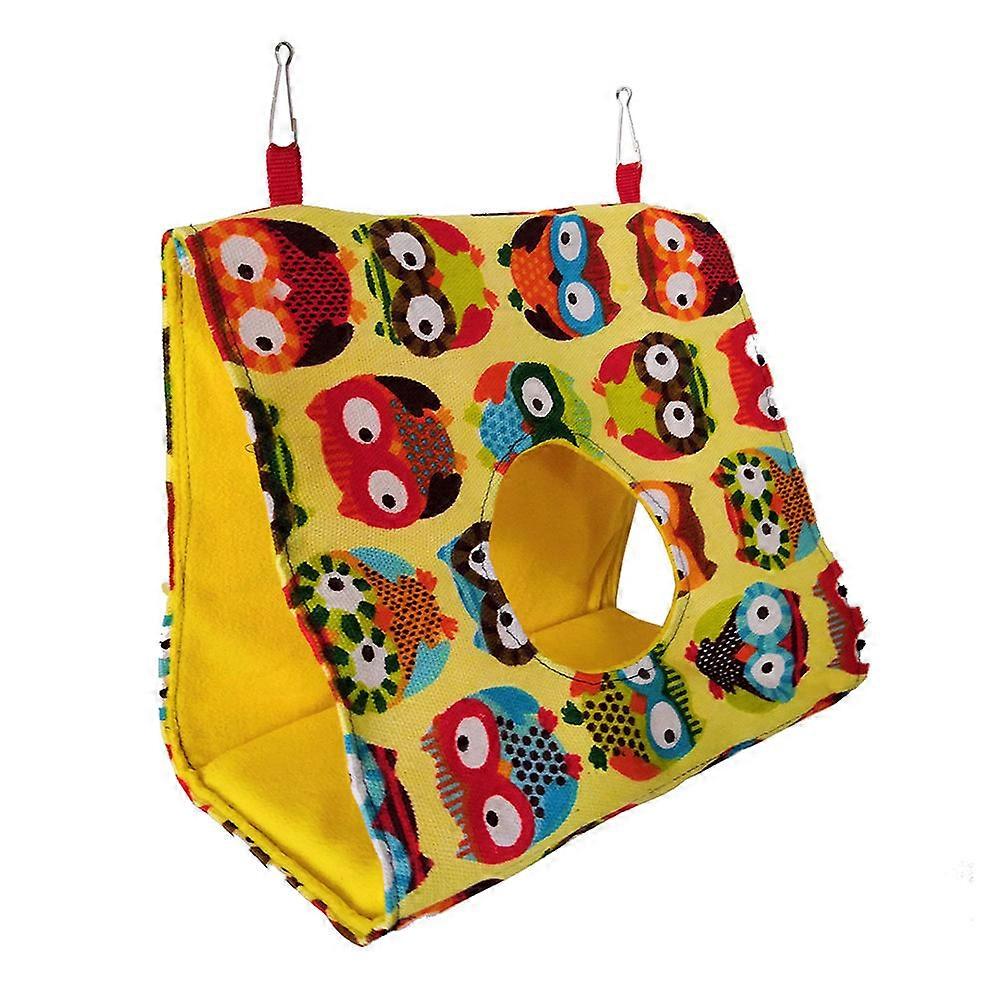 Fashion Hanging Hammock Nest For Small Birds Triangle Shape Indoor Nesting 29X18Cm Safety And Comfort 1Set